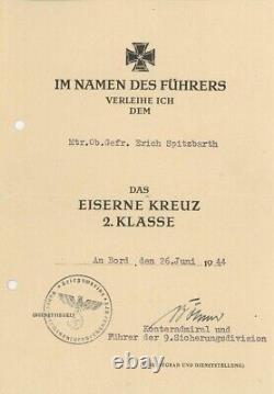 Kurt Böhmer-Vintage Signed German Document (WWII Officer Kriegsmarine)
