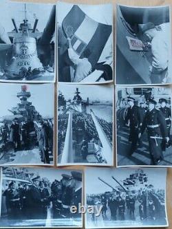 LOT of 8 ORIGINAL WW2 GERMAN PRESS PHOTOGRAPHS KRIEGSMARINE ADMIRALS FLEET RARE