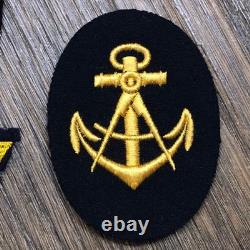 Lot Of 4 WW2 German Navy Kriegsmarine Uniform Sleeve Career & Rank Patches