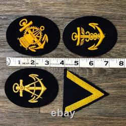 Lot Of 4 WW2 German Navy Kriegsmarine Uniform Sleeve Career & Rank Patches