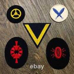 Lot Of 5 WW2 German Navy Kriegsmarine Uniform Sleeve Specialist & Rank Patches