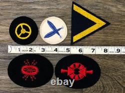 Lot Of 5 WW2 German Navy Kriegsmarine Uniform Sleeve Specialist & Rank Patches