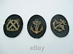 Lot of 10 Metal Kriegsmarine WWII ww2 German Navy Patches Insignia