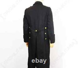 Mens German Kriegsmarine Officer Wool Overcoat-Great Coat Jacket