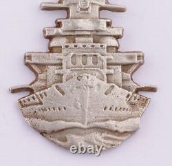 Naval ship Kriegsmarine Navy German Pendant for Necklace WW2 wwII 800 Sterling