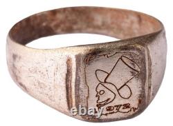 Naval submarine U972 Skull Tophat U-boat WW2 German ring U-Boot Kriegsmarine Art