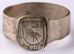 Navy U281 U-boat WW2 German ring naval submarine U-Boot Kriegsmarine Unterseeboo