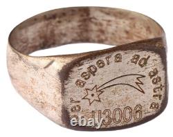 Navy U3006 Per aspera ad astra U-boat WW2 German Kriegsmarine ring naval submari