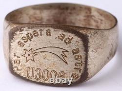 Navy U3006 Per aspera ad astra U-boat WW2 German Kriegsmarine ring naval submari