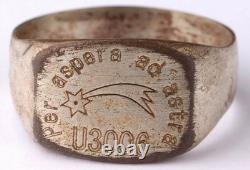 Navy U3006 Per aspera ad astra U-boat WW2 German Kriegsmarine ring naval submari