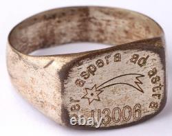 Navy U3006 Per aspera ad astra U-boat WW2 German Kriegsmarine ring naval submari