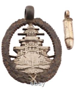 Navy WW2 German pendant Bullet WWII Kriegsmarine Battleship Germany Army Skull