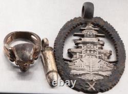 Navy WW2 German pendant Bullet WWII Kriegsmarine Battleship Germany Army Skull