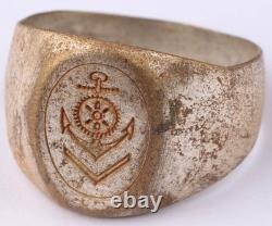 Navy mechanic U-boat WW2 German ring naval submarine U-Boot Kriegsmarine WWII
