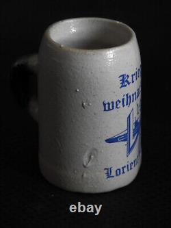 OLD WW2 German KRIEGSMARINE 2 U-Boat Flotilla 1942 LORIENT SMALL BEER MUG STEIN