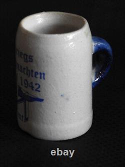 OLD WW2 German KRIEGSMARINE 2 U-Boat Flotilla 1942 LORIENT SMALL BEER MUG STEIN