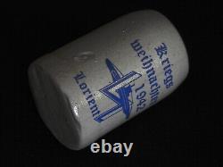 OLD WW2 German KRIEGSMARINE 2 U-Boat Flotilla 1942 LORIENT SMALL BEER MUG STEIN