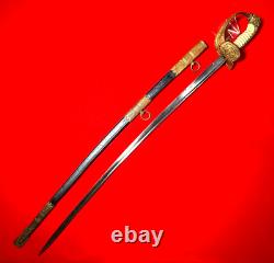 ORIGINAL GERMAN WW2 NAVY KRIEGSMARINE OFFICERS SWORD withScabbard Horster Solingen