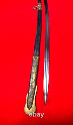 ORIGINAL GERMAN WW2 NAVY KRIEGSMARINE OFFICERS SWORD withScabbard Horster Solingen