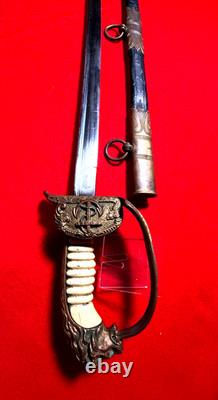 ORIGINAL GERMAN WW2 NAVY KRIEGSMARINE OFFICERS SWORD withScabbard Horster Solingen
