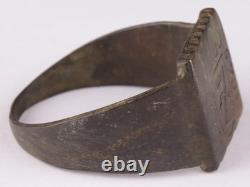Orig. Ww 2 German Kriegsmarine U-1051 Dolphin Over 7 Conning Tower Emblem Ring