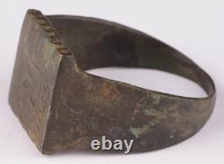 Orig. Ww 2 German Kriegsmarine U-1051 Dolphin Over 7 Conning Tower Emblem Ring