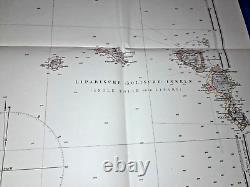 Original 1943 German U-Boat secret map, Italy Sicily Kriegsmarine op. Husky RARE