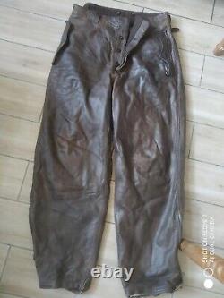 Original German Kriegsmarine leather pants. Wehrmacht WWII WW2