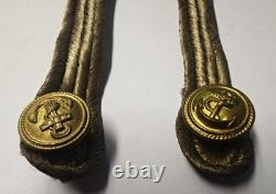 Original German WW 2 Kriegsmarine Shoulder Boards with Screw Buttons (DRGM)