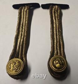 Original German WW 2 Kriegsmarine Shoulder Boards with Screw Buttons (DRGM)