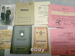 Original German WW1 Militärpass And WW2 Wehrpass Military Kriegsmarine Passport