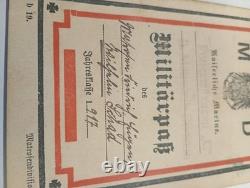 Original German WW1 Militärpass And WW2 Wehrpass Military Kriegsmarine Passport