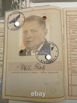 Original German WW1 Militärpass And WW2 Wehrpass Military Kriegsmarine Passport