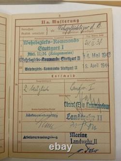 Original German WW1 Militärpass And WW2 Wehrpass Military Kriegsmarine Passport