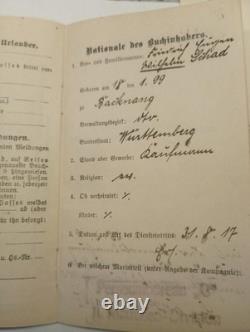 Original German WW1 Militärpass And WW2 Wehrpass Military Kriegsmarine Passport