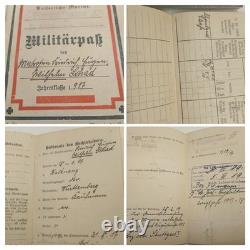 Original German WW1 Militärpass And WW2 Wehrpass Military Kriegsmarine Passport