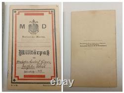 Original German WW1 Militärpass And WW2 Wehrpass Military Kriegsmarine Passport