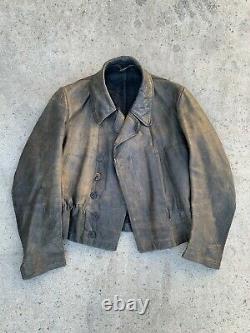Original German WW2 Kriegsmarine Luftwaffe fallschirmjäger leather jacket