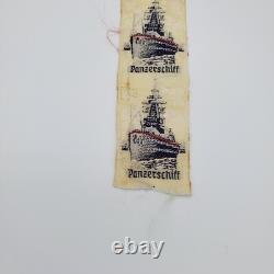 Original German WWII WW2 Kriegsmarine armored ship Panzerschiff tab badge ship