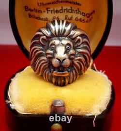 Original WW2 1942 German Army Navy Kriegsmarine U-boat Officer Berlin Lion Ring