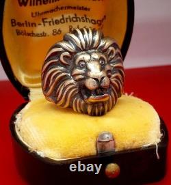 Original WW2 1942 German Army Navy Kriegsmarine U-boat Officer Berlin Lion Ring