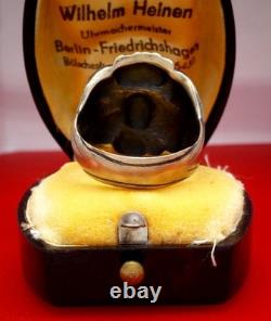 Original WW2 1942 German Army Navy Kriegsmarine U-boat Officer Berlin Lion Ring