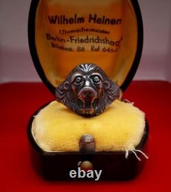 Original WW2 German 1938 military Kriegsmarine Navy U-boat war Silver 800 Ring