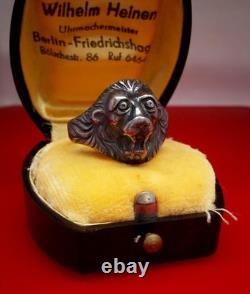 Original WW2 German 1938 military Kriegsmarine Navy U-boat war Silver 800 Ring