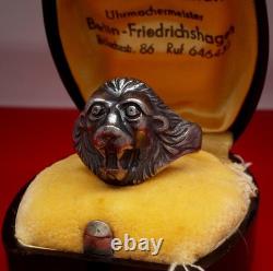 Original WW2 German 1938 military Kriegsmarine Navy U-boat war Silver 800 Ring