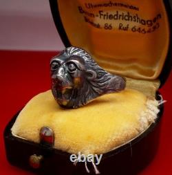 Original WW2 German 1938 military Kriegsmarine Navy U-boat war Silver 800 Ring