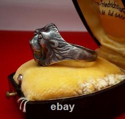 Original WW2 German 1938 military Kriegsmarine Navy U-boat war Silver 800 Ring