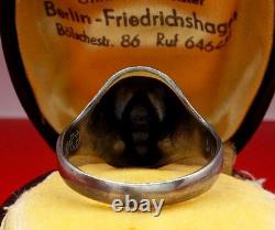 Original WW2 German 1938 military Kriegsmarine Navy U-boat war Silver 800 Ring