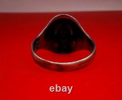 Original WW2 German 1938 military Kriegsmarine Navy U-boat war Silver 800 Ring