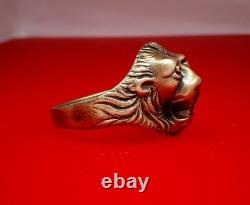 Original WW2 German 1942 Kriegsmarine U-boat officer Lion Ring with red garnet